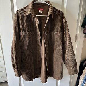 100% Cotton UNIONBAY Brown Corduroy Shirt Jacket
